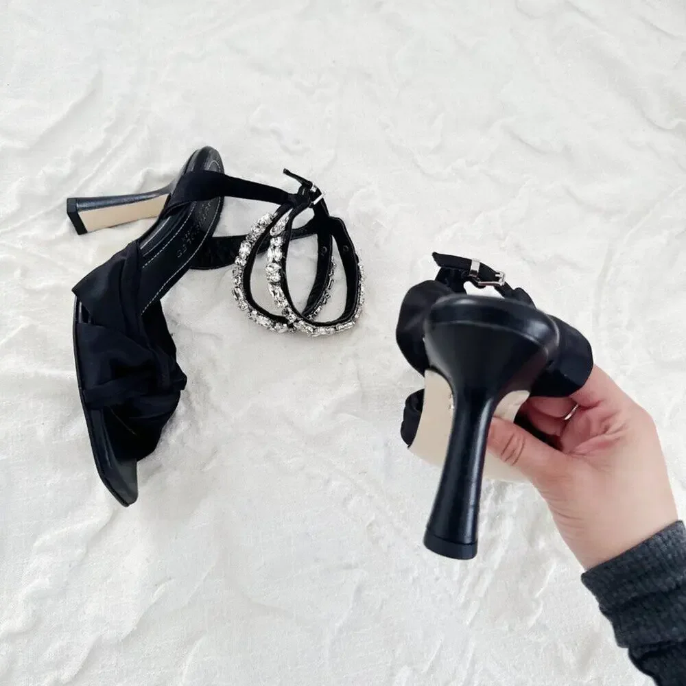 Beautiisoles Callie Silk Satin Sandal Size 7